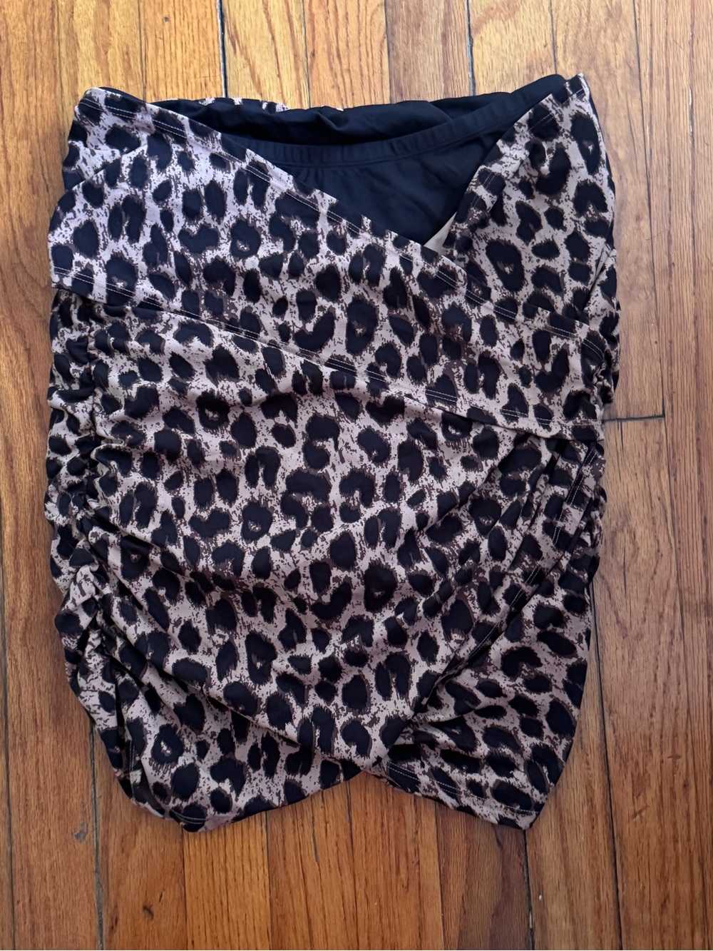 HALARA Leopard Ruched Mini Skort - Picture 3 of 6